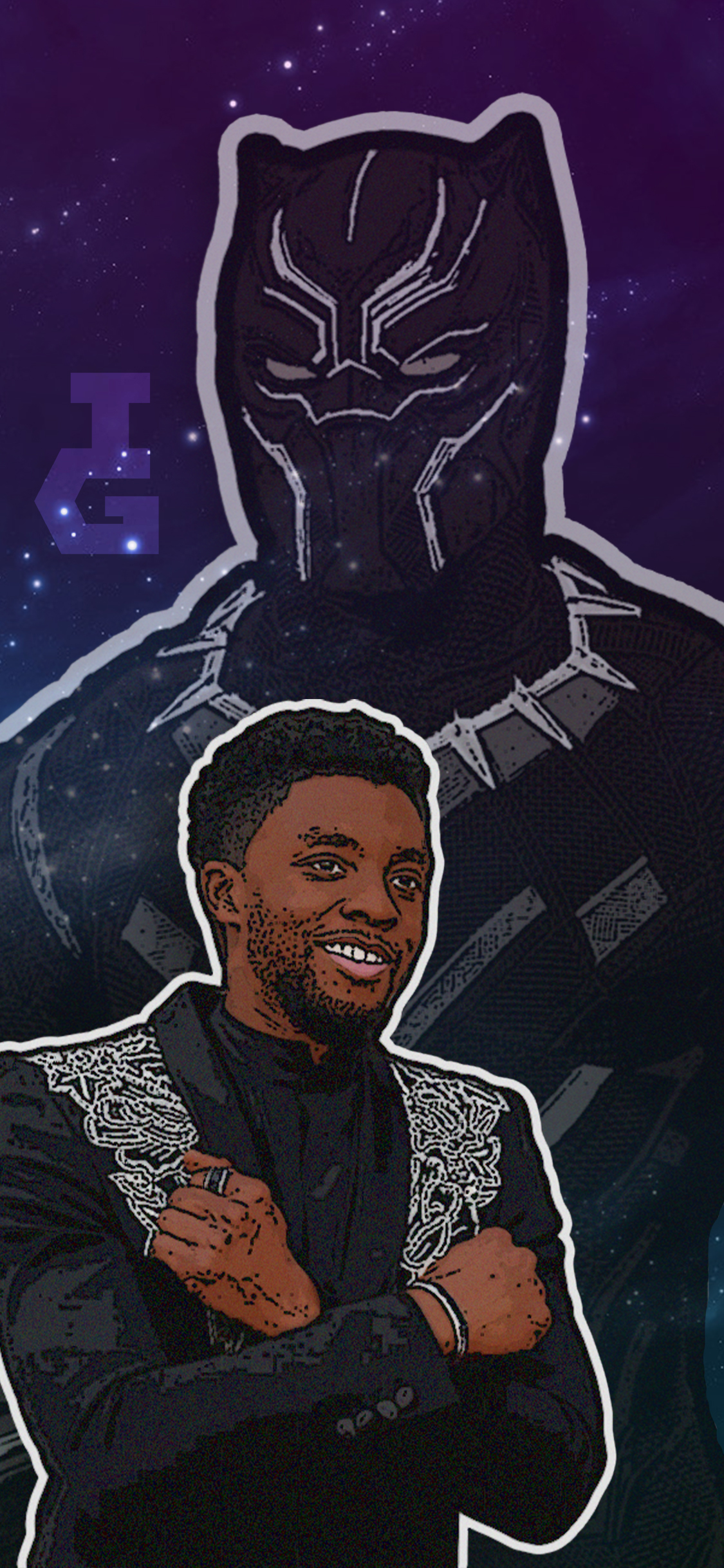 Chadwick Boseman, Black Panther, Chadwick Boseman Cartoon, Black Panther Wallpaper, Black Panther Cartoon, Wallpaper
